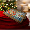 woodlinehome el yapımı çini desenli ahşap seramik tepsi WDLMFT003