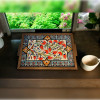 woodlinehome el yapımı çini desenli ahşap seramik tepsi WDLMFT003