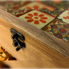 Woodlinehome Ahşap Seramik  Çini Tasarım Çay Kutusu WDLMFCK001