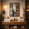 woodlinehome el yapımı ahşap seramik meksika desen ayna WDLAY006 woodlinehome el yapımı ahşap seramik meksika desen ayna WDLAY006