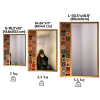 woodlinehome el yapımı ahşap seramik çini ayna WDLAY001