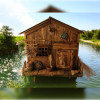 woodlinehome el yapımı balıkçı  kulubesi minyatür model diorama WDLDİ002