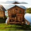 woodlinehome el yapımı balıkçı  kulubesi minyatür model diorama WDLDİ002