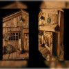 woodlinehome el yapımı balıkçı  kulubesi minyatür model diorama WDLDİ002